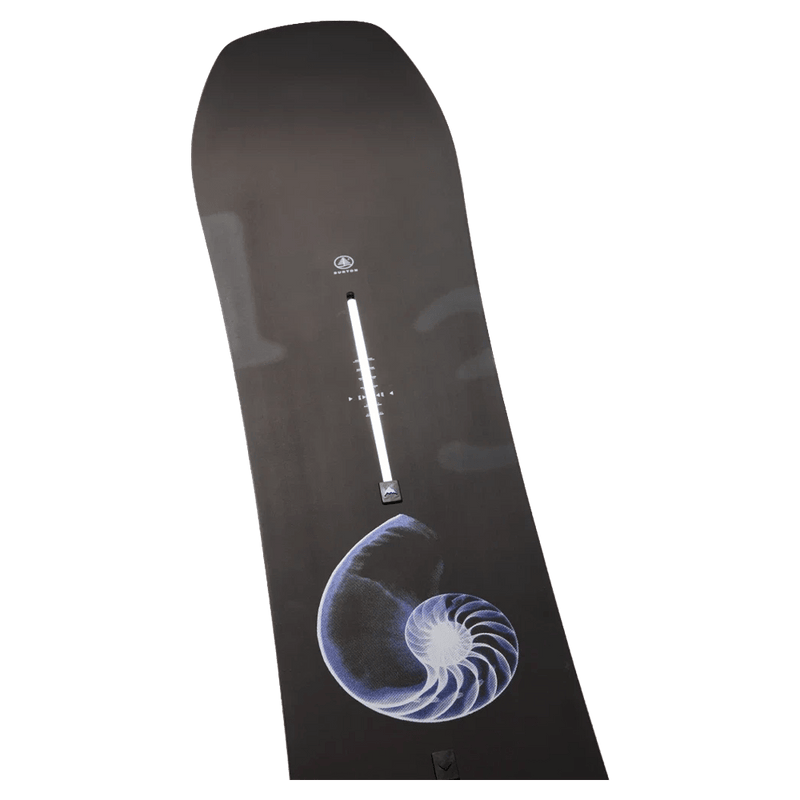 Nose view of the Burton Hometown Hero Xray Snowboard,  26/27 unisex's model