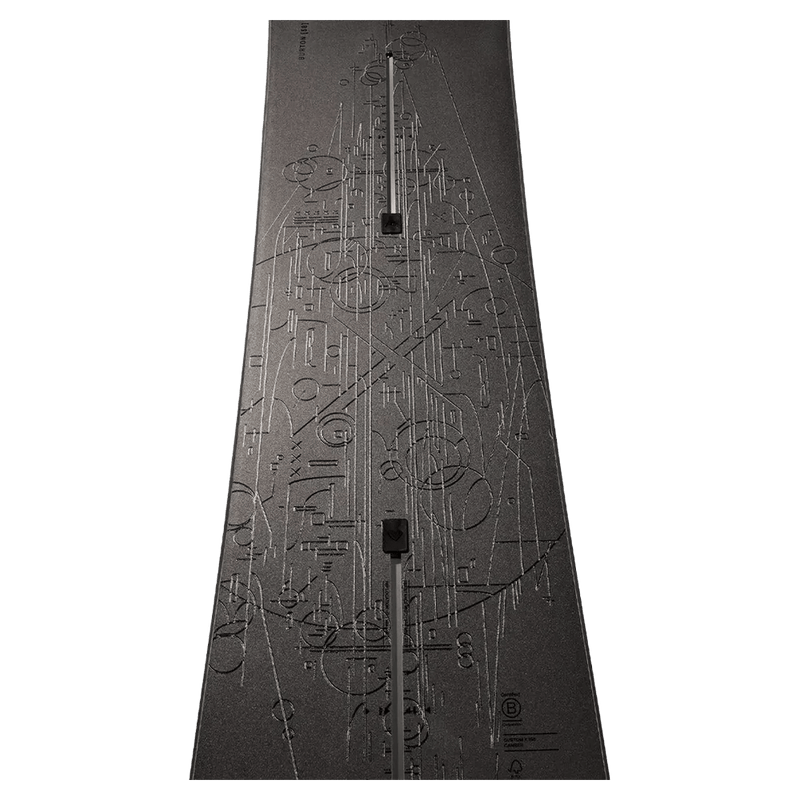Channels view of the Burton Custom X Etched Snowboard,  26/27 men's model