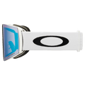 Side view of the Oakley Fall Line XL Goggles in Matte White, Prizm Sapphire lens, unisex model