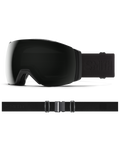 All-black Smith I/O Mag XL snow goggles with a dark lens and adjustable strap showing the Smith logo.