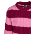Close view of the Eve Girl Daria Knit Jumper in Canberry colourway, toddler's model