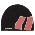 Main view of the Armada AR Skull Beanie in Black colourway, unisex's model