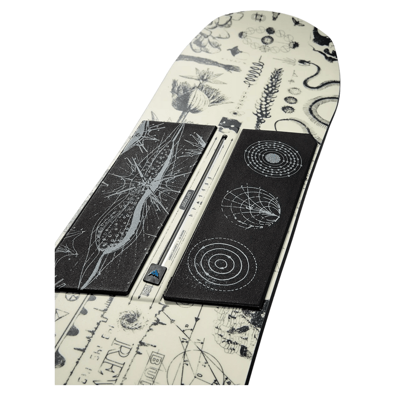 Nose view of the Burton Rewind Zine Snowboard,  26/27 unisex's model