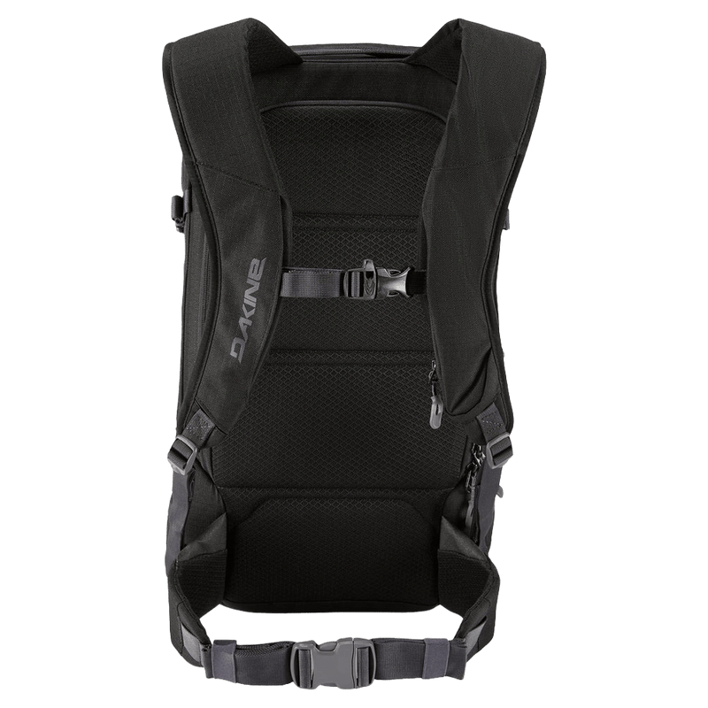 Back view of the Dakine Heli Pro 24L Backpack in BLACK colourway, unisex's model