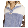 Front view of women wearing the Billabong Vibes Back Pullover - Womens  in Low Tide