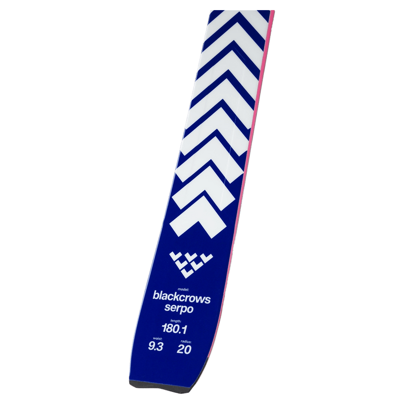 Tail view of the Black Crows SERPO Skis,  26/27 unisex's model