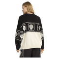 Back view of women wearing the Billabong Sea Side Dreamer Sweater - Womens in Black Sand