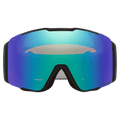 Front view of the Oakley Line Miner Pro XL Goggles in Black, Prizm Argon and Iced lens, unisex model