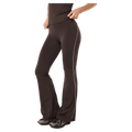 Side view of the PE NATION Preview Piping Leggings Coffee Pants,  26/27 Womens's model
