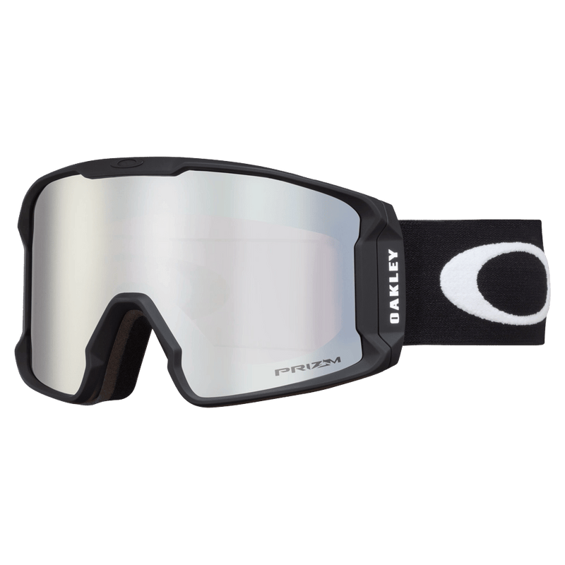 Main view of the Oakley Line Miner XM Goggles in Matte Black, Prizm Black lens, unisex model