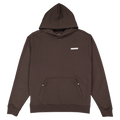 Front view of the Billabong Adiv Slant Pop Hoodie  in Chocolate