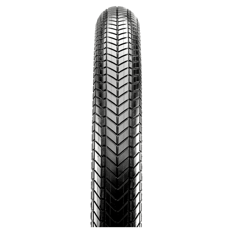Front view of the Maxxis Grifter Bike Tyre in Black colourway, 29X2.00 model
