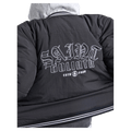 Close view of the St Goliath Global Bomber Jacket in Black colourway, kids's model