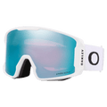 Main view of the Oakley Line Miner XM Goggles in Matte White, Prizm Sapphire lens, unisex model