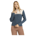 Front view of women wearing Billabong Real Since 73 Full Zip Jacket - Womens 
 in Stormy