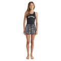 Front view of a girl wearing the Lost On You Swim Volley - Kids from Billabong in Black.