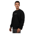 Front view of the St Goliath ID Crew in Black colourway, men's model