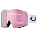 Main view of the Oakley Fall Line XL Goggles in Matte White, Hi pink lens, unisex model
