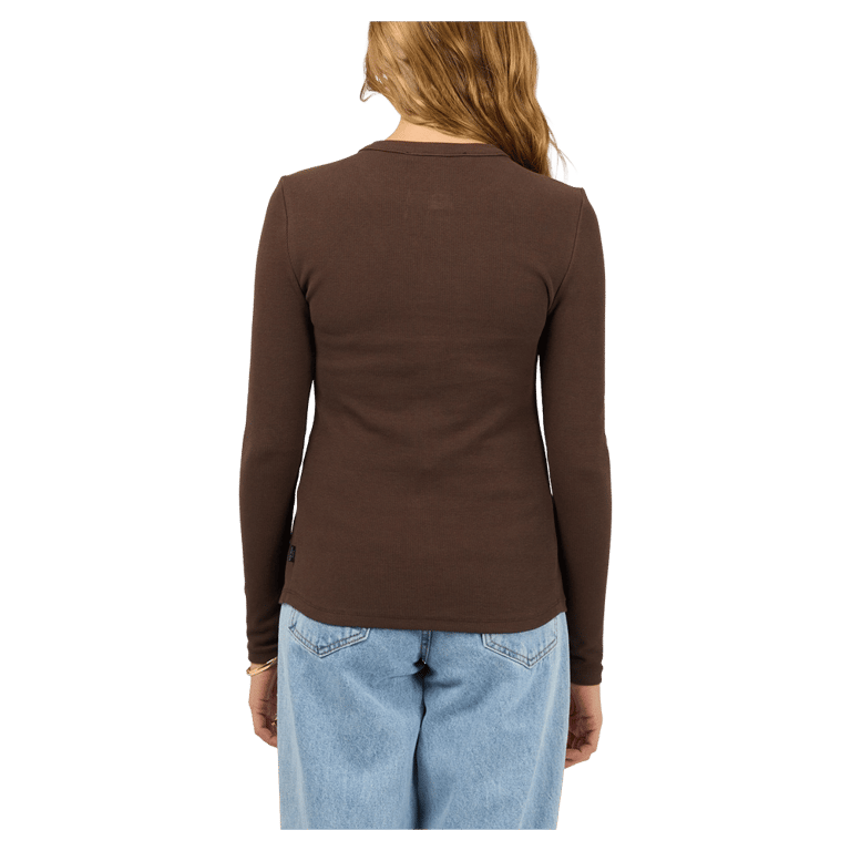 Button Up Long Sleeve Tee - Womens