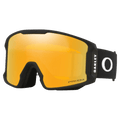 Main view of the Oakley Line Miner XM Goggles in Matte Black, Prizm 24k lens, unisex model