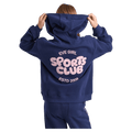 Back view of the Eve Girl Sport Club Hoodie in Navy colourway, girls's model