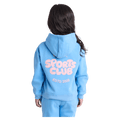 Back view of the Eve Girl Sport Club Hoodie in Blue colourway, toddler's model