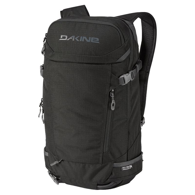 Main view of the Dakine Heli Pro 24L Backpack in BLACK colourway, unisex's model