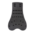 Front view of the Endeavor Bum Protector Pads, featuring a foam pad in a heart-like shape with ventilation holes.