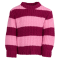 Main view of the Eve Girl Daria Knit Jumper in Canberry colourway, toddler's model
