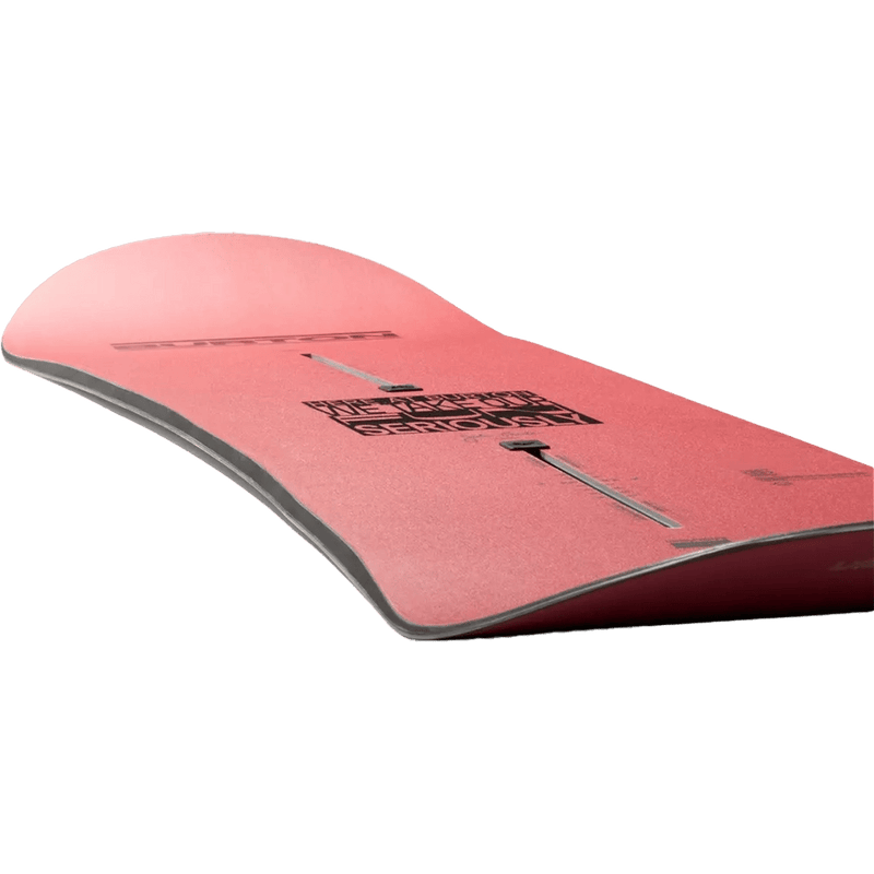 Camber view of the Burton FB2W Red Tomato Snowboard,  26/27 unisex's model