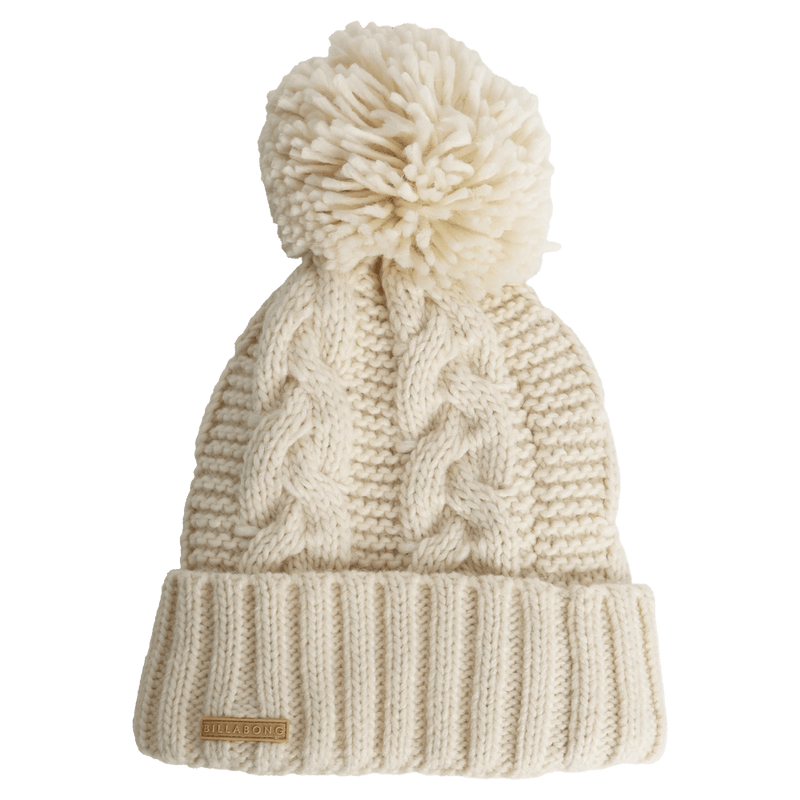 Front view of the Billabong Cozy Up Beanie - Womens in White Cap