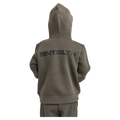 Back view of the St Goliath Freestyle Hoodie in Khaki colourway, toddler's model