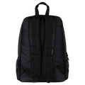 Back view of the Ranger Mfg Backpack from santa Cruz in Black featuring adjustable shoulder straps and top carry handle.