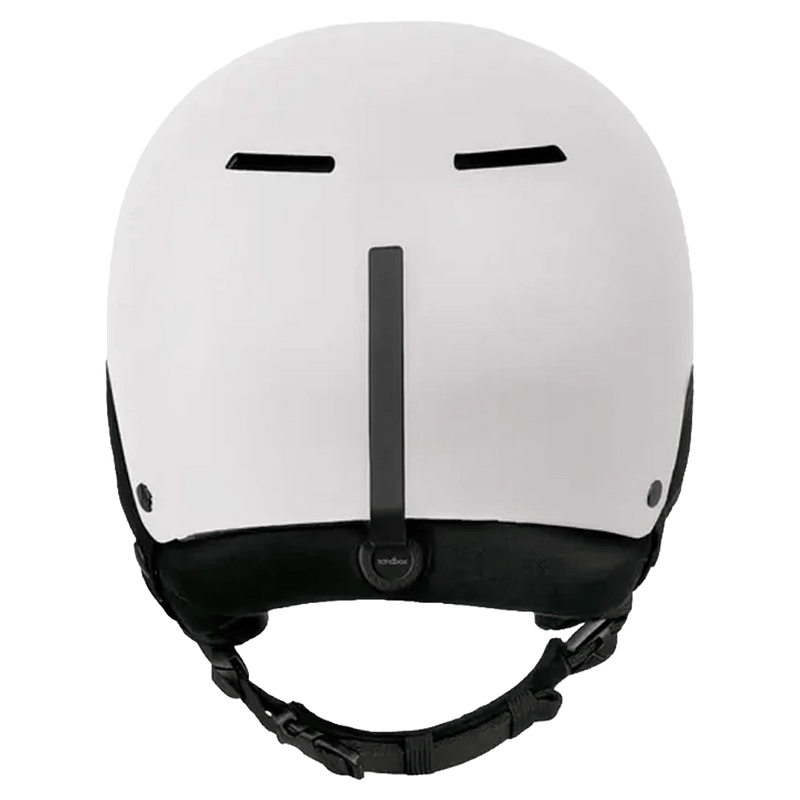 Back view of the Sanbox Icon Snow Mips Helmet in White colourway, unisex's model
