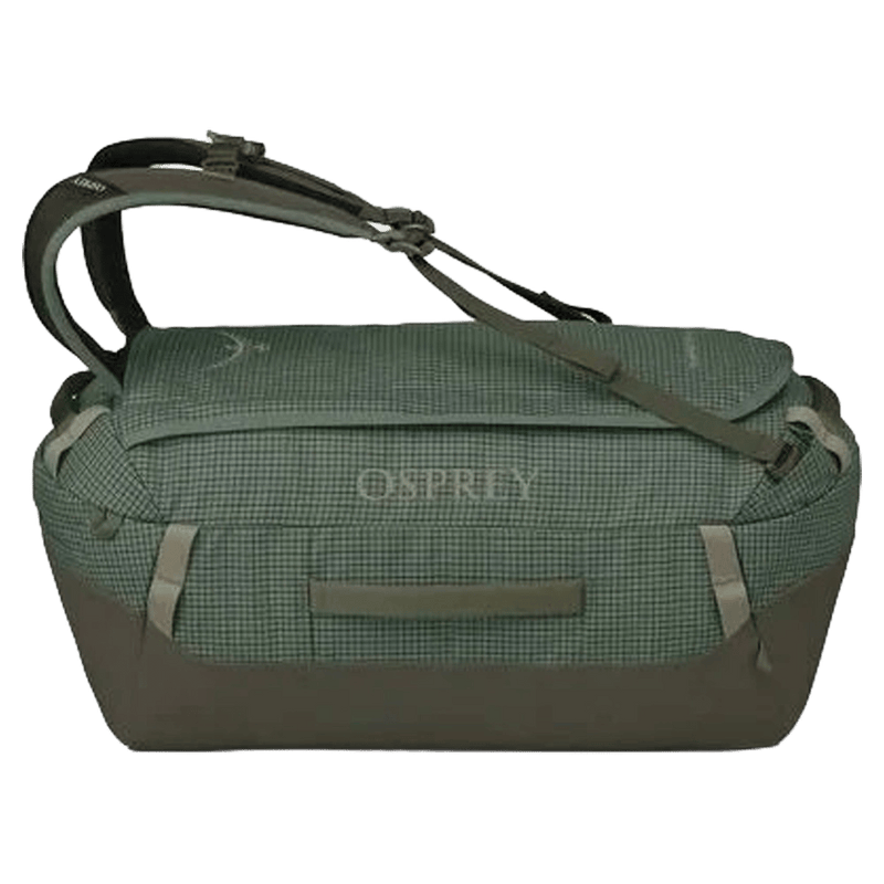Side view of the OSPREY Transporter Duffel Backpack 40L Pine Leaf Bags,  26/27 Unisex's model