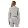 BAck view of the PE NATION Verge Knit  Grey Marle Jacket,  26/27 Womens's model