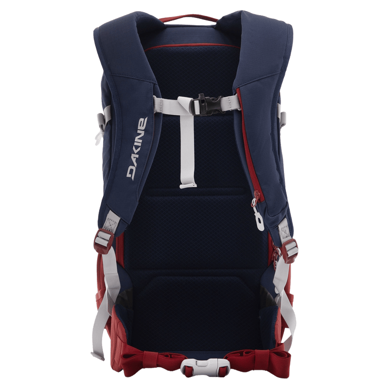 Back view of the Dakine Heli Pro 24L Backpack in NAVAL ACADEMY colourway, unisex's model