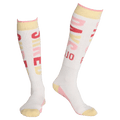 View of womens Rojo Shred Days Sock - in Snow white