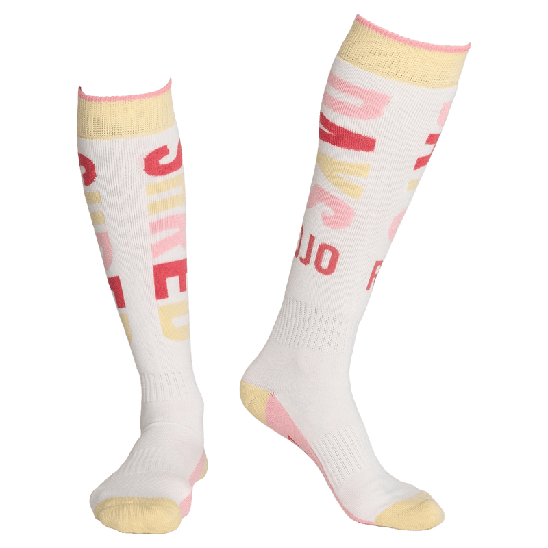 View of womens Rojo Shred Days Sock - in Snow white
