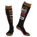View of womens Rojo Shred Days Sock - in True black