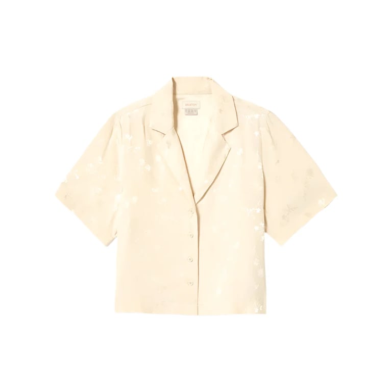 Silky S/S Jacquard Button Down Shirt - Womens