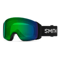 Main view of the Smith 4D MAG Goggles in Black, Everyday Green Mirror lens, unisex model