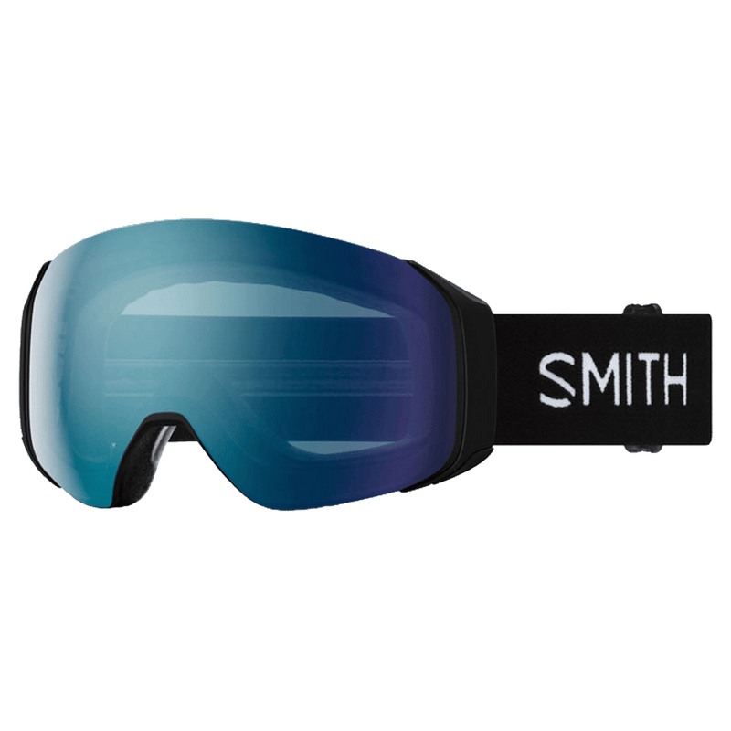 Main view of the Smith 4D Mag S Goggles in Black, Everyday Blue Mirror lens, unisex model