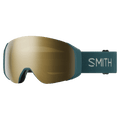 Main view of the Smith 4D Mag S Goggles in Malachite, Sun Black Gold Mirror lens, unisex model