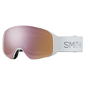 Main view of the Smith 4D Mag S Goggles in White Chunky Knit, Everyday Rose Gold Mirror lens, unisex model