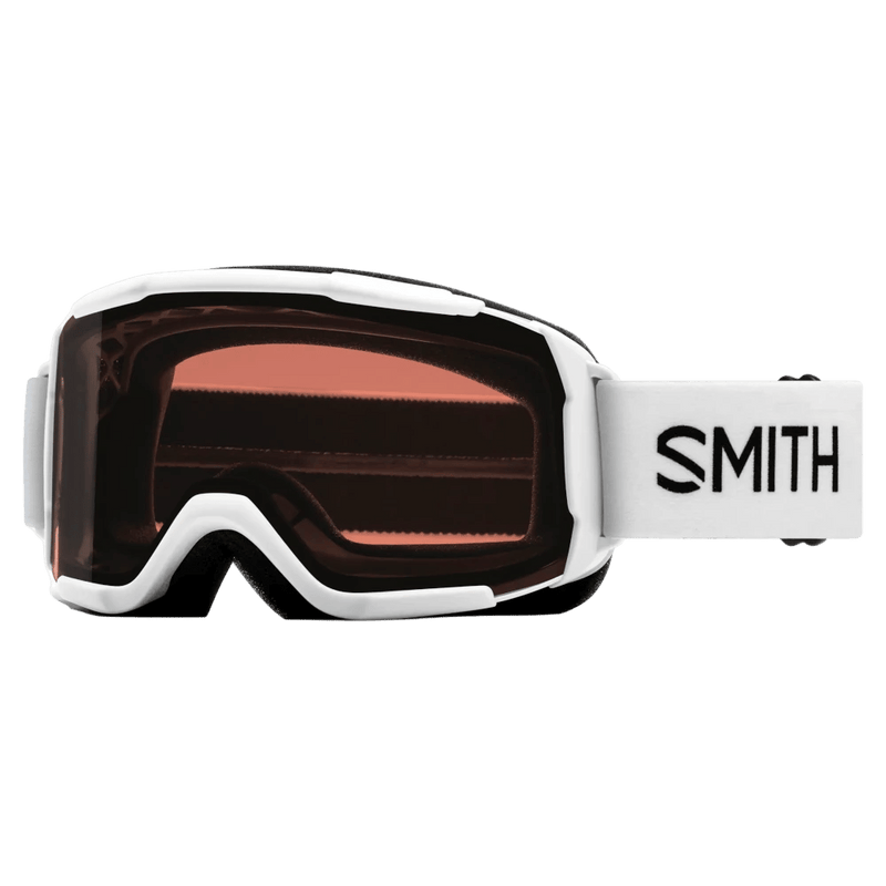 Main view of the Smith Daredavil Goggles in White, Rose- Copper lens, kids model