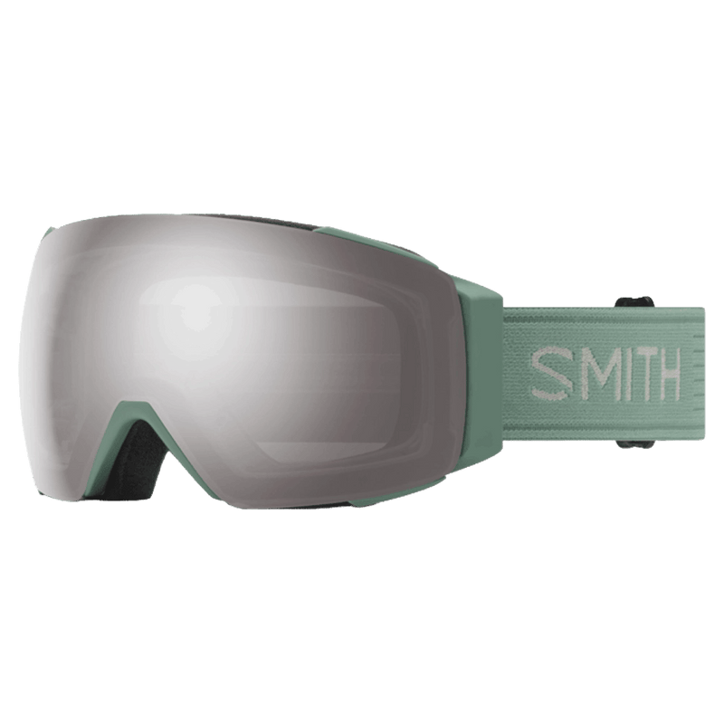 Main view of the Smith I/O Mag Goggles in Cactus, Sun Platinum Mirror lens, unisex model