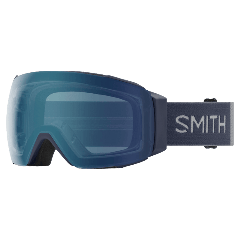 Main view of the Smith I/O Mag Goggles in Royal Navy, Everyday Blue Mirror lens, unisex model
