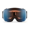 Front view of the Smith I/O Mag AF Goggles in Black, Photochromic Blue lens, unisex model