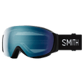 Main view of the Smith IO Mag S Goggles in Black, ChromaPop Everyday Blue Mirror lens, unisex model
